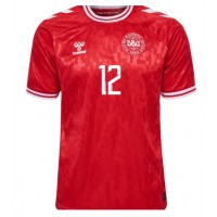 Dänemark Kasper Dolberg #12 Fußballbekleidung Heimtrikot EM 2024 Kurzarm